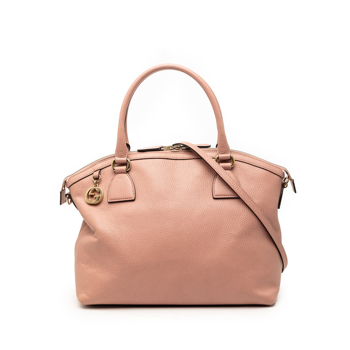 Gucci Medium Calfskin GG Charm Dome Satchel