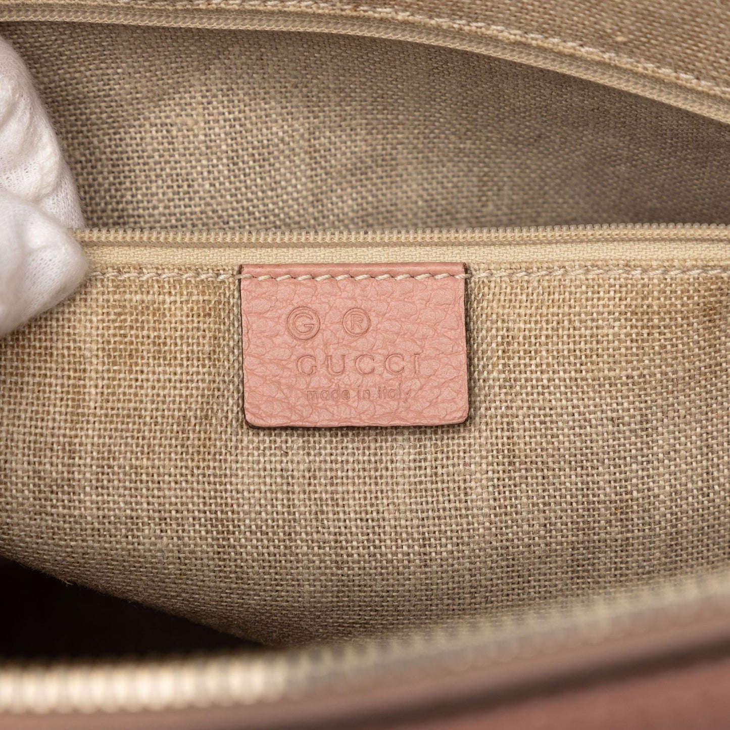 Gucci Medium Calfskin GG Charm Dome Satchel