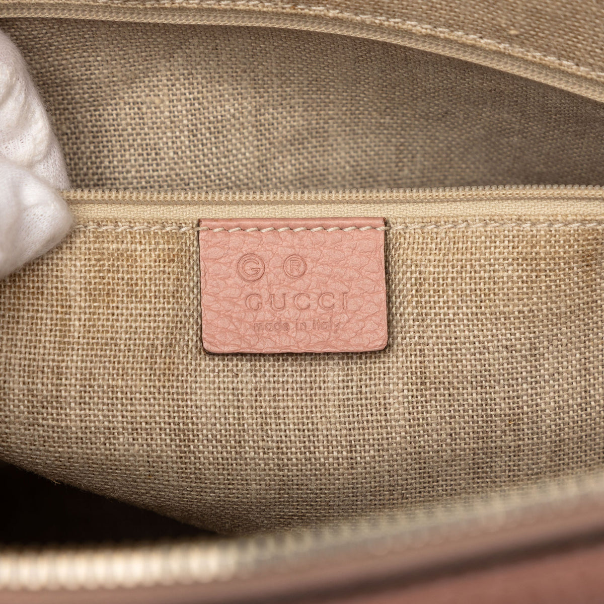 Gucci Medium Calfskin GG Charm Dome Satchel