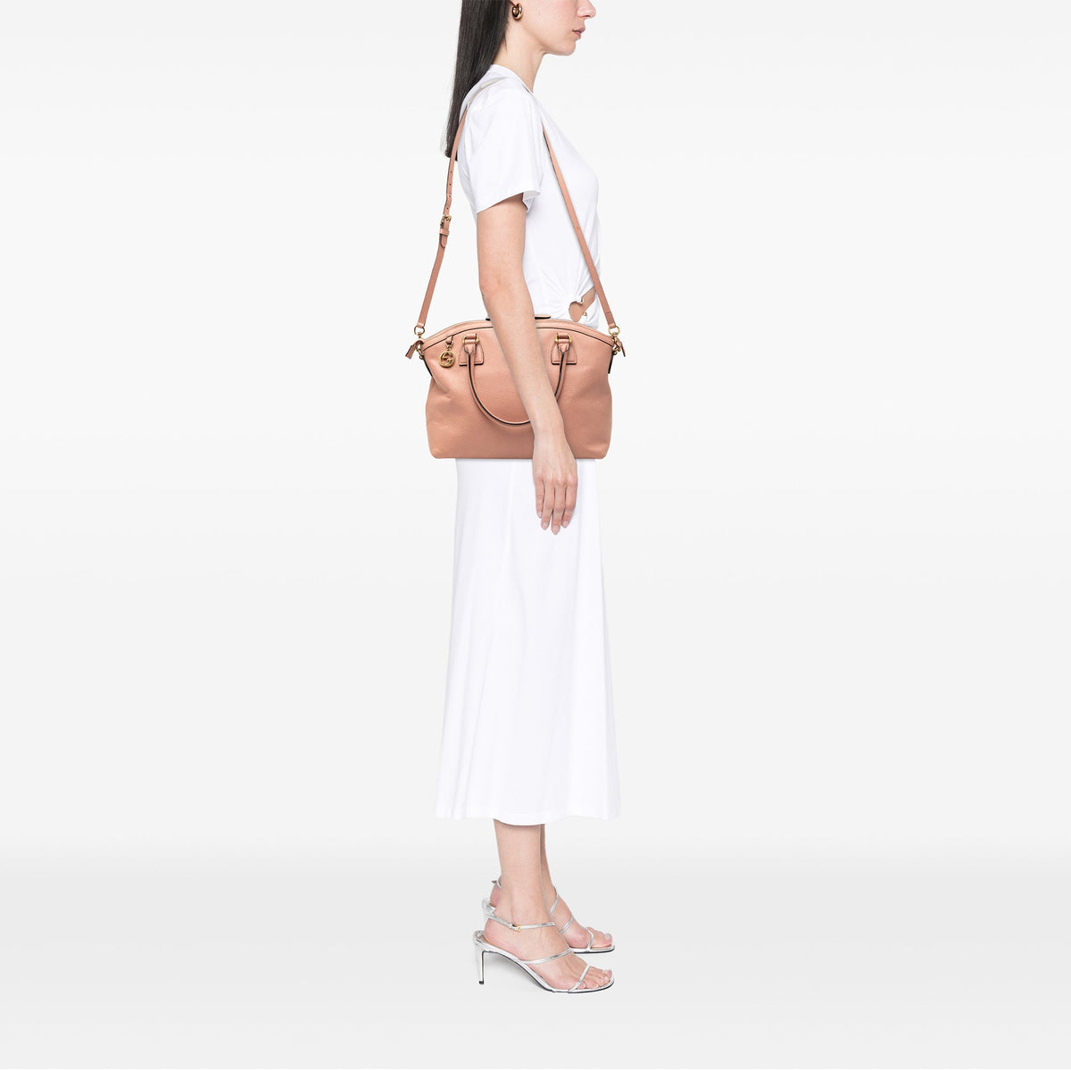 Gucci Medium Calfskin GG Charm Dome Satchel