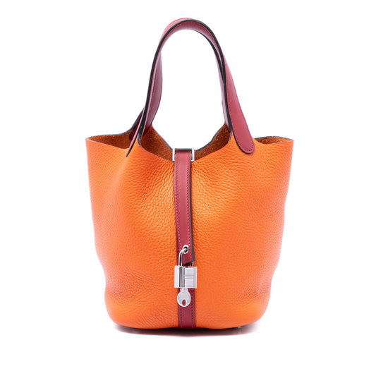 Hermès Bicolor Clemence and Swift Picotin Lock 18