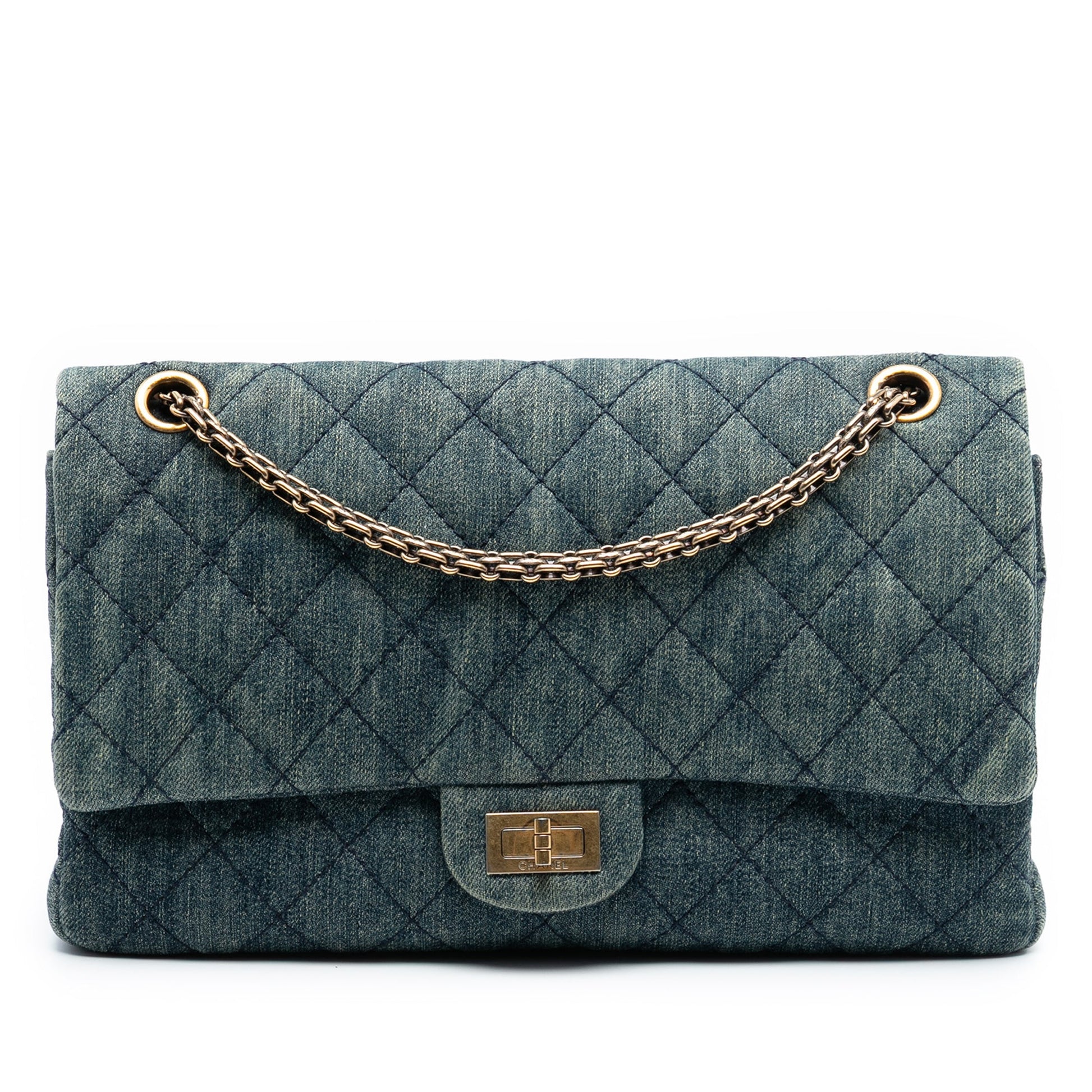 Chanel Quilted Denim Reissue 2.55 Double Flap 226