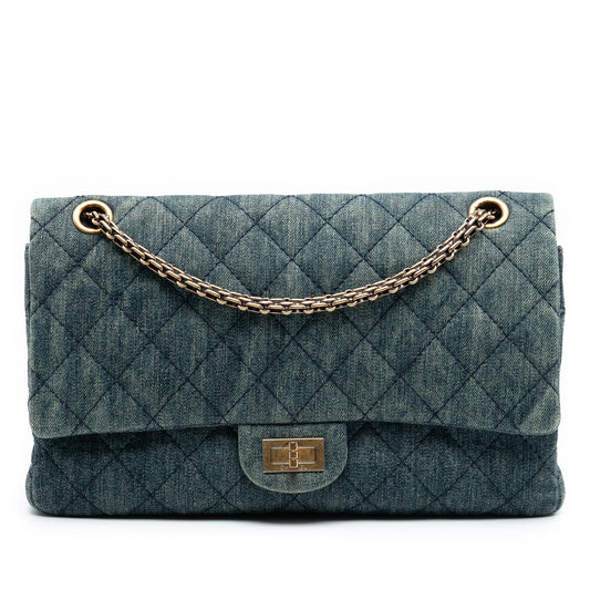 Chanel Quilted Denim Reissue 2.55 Double Flap 226