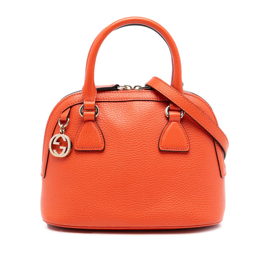 Gucci Mini Leather GG Charm Dome Satchel