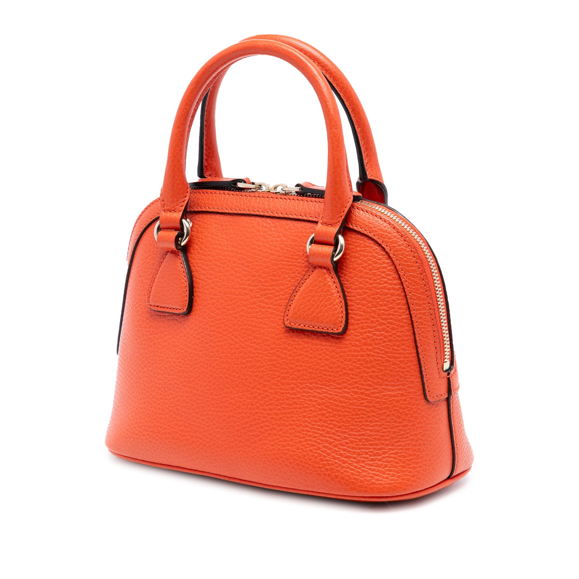 Gucci Mini Leather GG Charm Dome Satchel