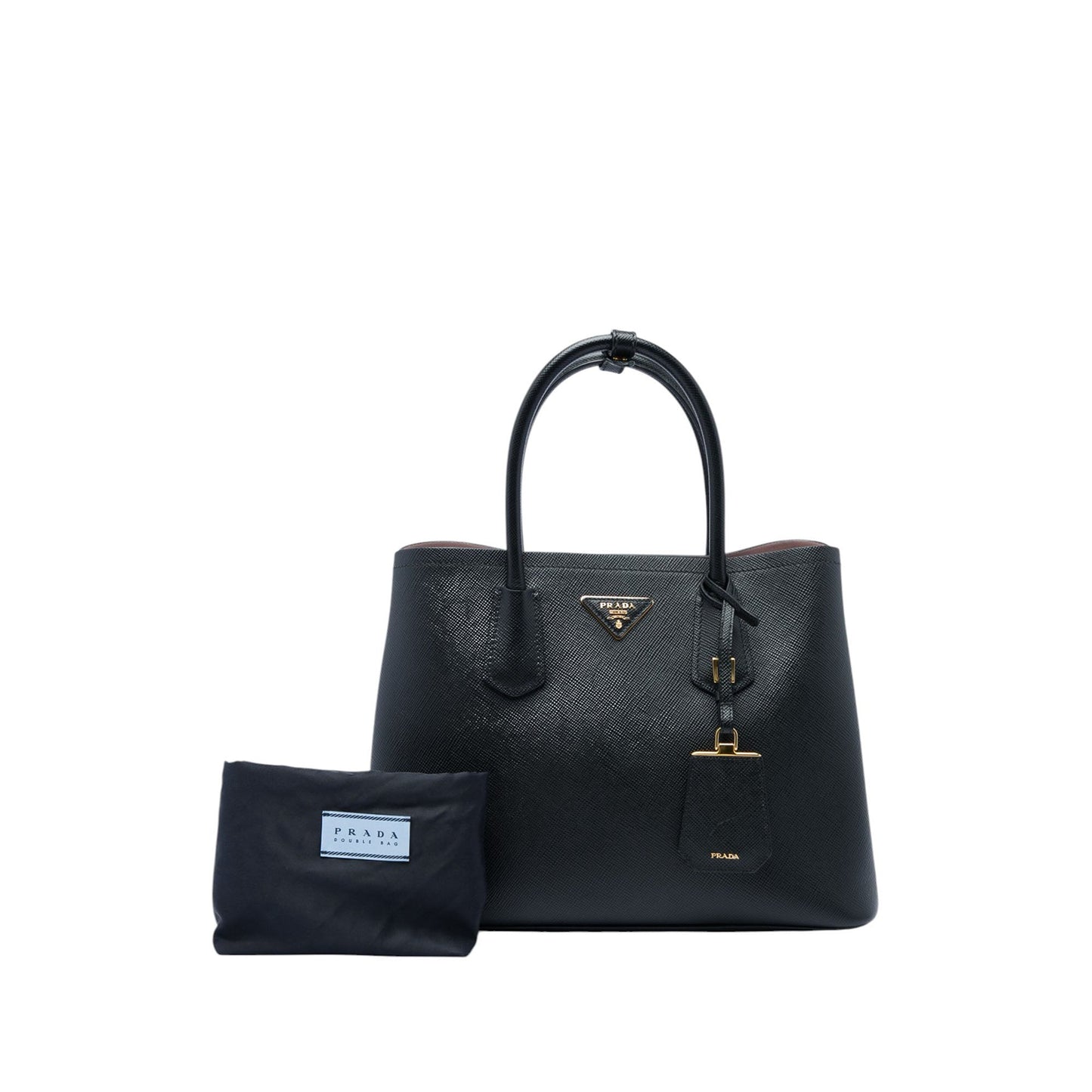 Prada Medium Saffiano Cuir Double Satchel