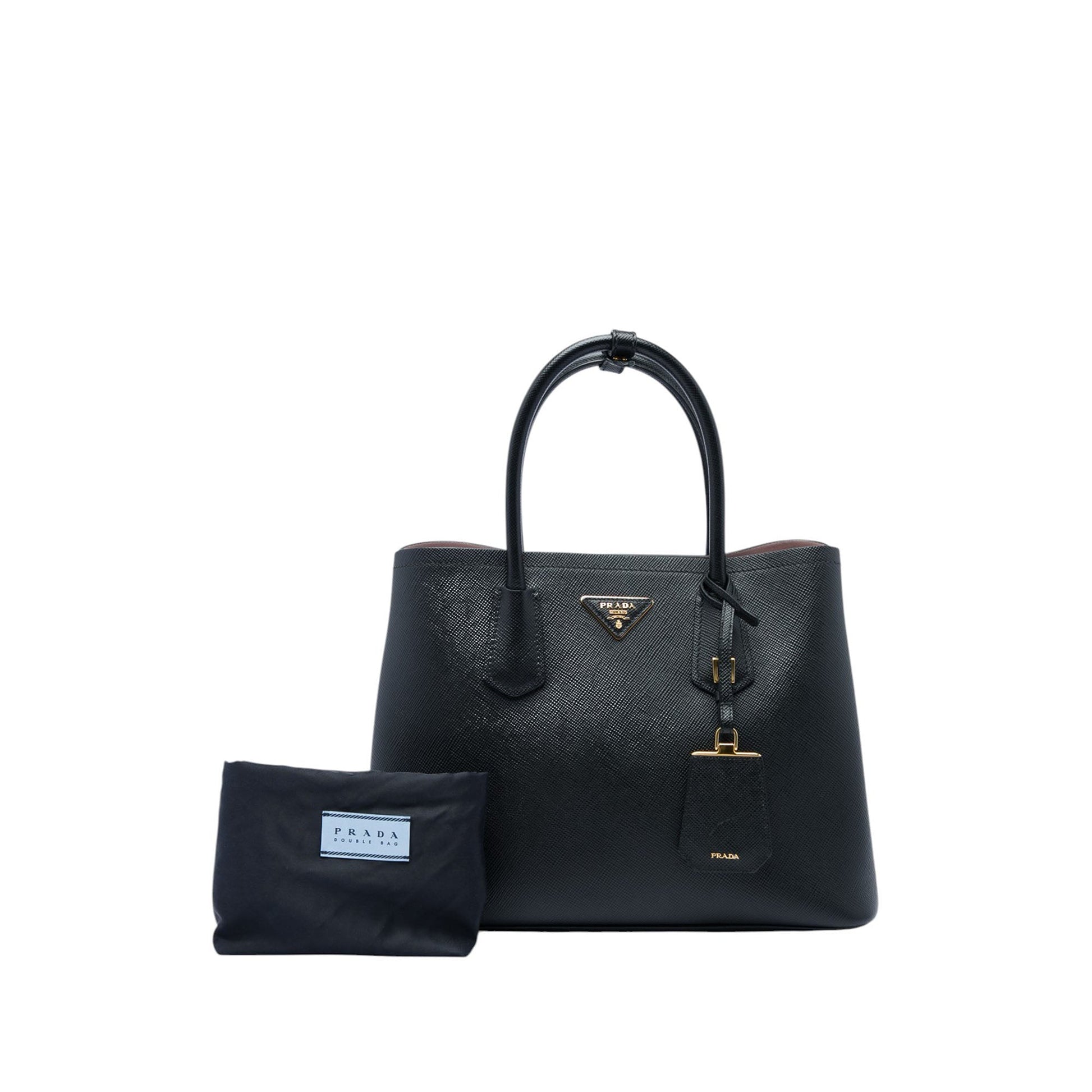 Prada Medium Saffiano Cuir Double Satchel