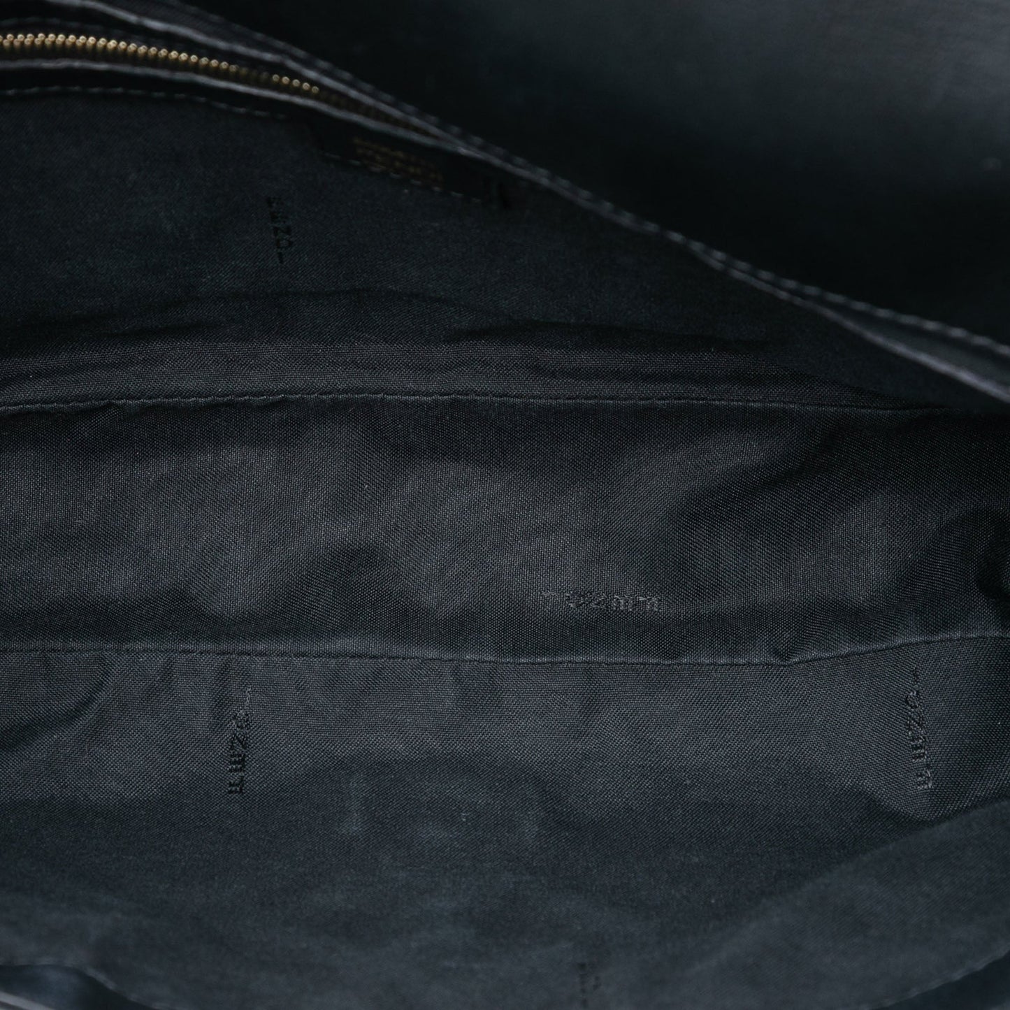 Large Zucca Embossed Leather Baguette Satchel