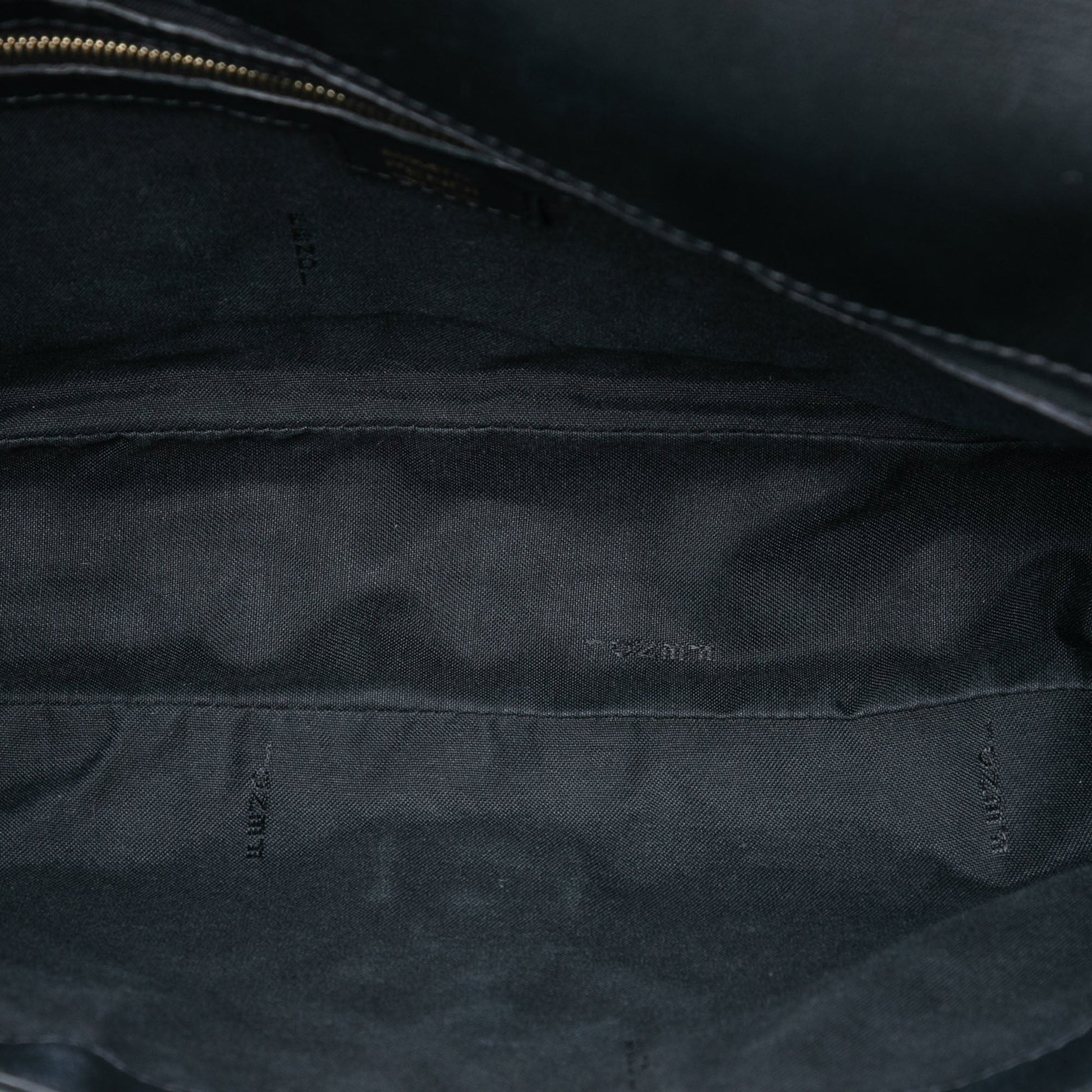 Large Zucca Embossed Leather Baguette Satchel