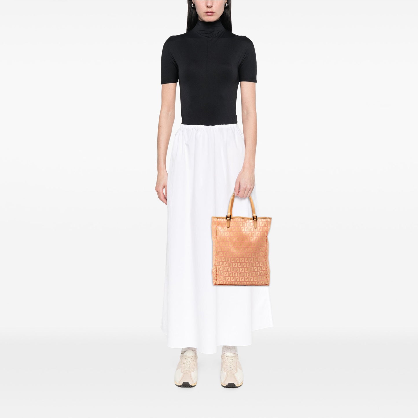 Fendi Zucchino Canvas Vertical Tote