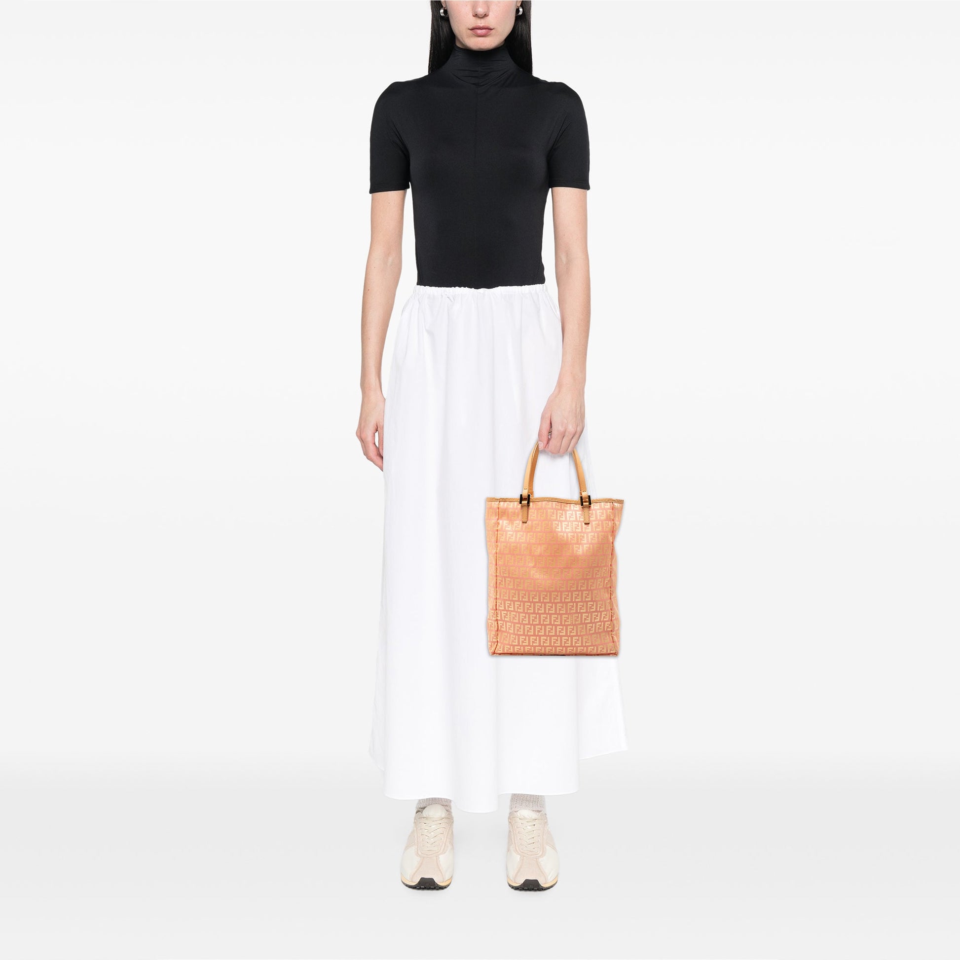 Fendi Zucchino Canvas Vertical Tote
