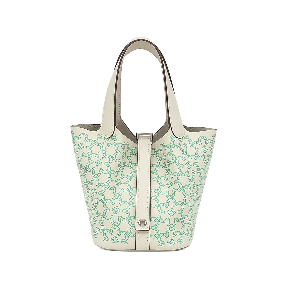 Hermès Micro Swift Lucky Daisy Picotin Lock 14 — White