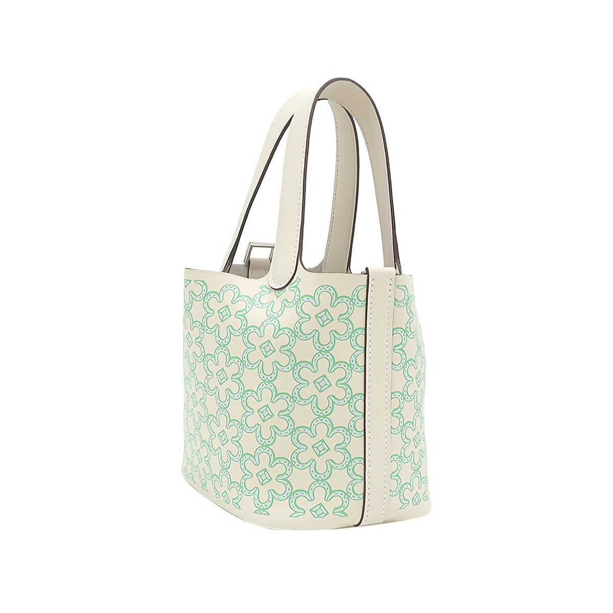 Hermès Micro Swift Lucky Daisy Picotin Lock 14 — White