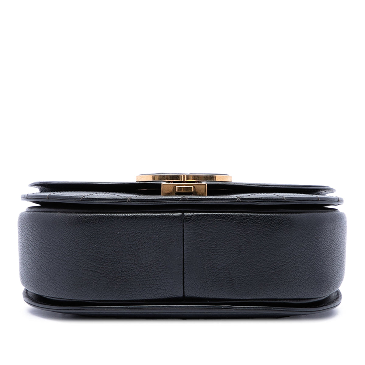 Chanel Small Shiny Calfskin and Quilted Goatskin Coco Curve Flap — Black
