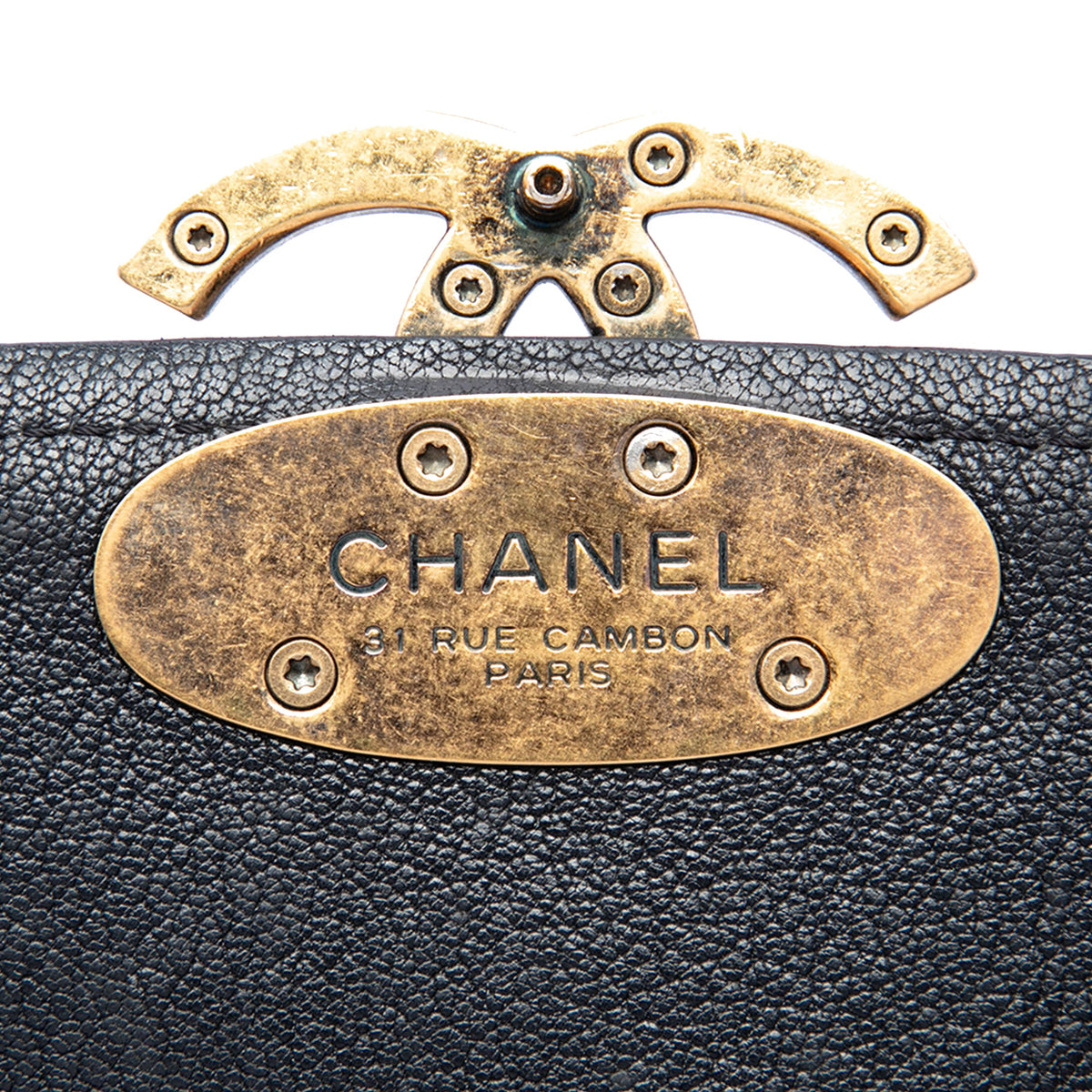 Chanel Small Shiny Calfskin and Quilted Goatskin Coco Curve Flap — Black