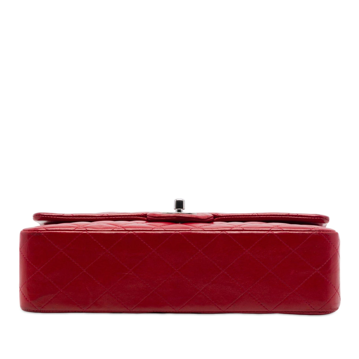 Chanel Medium Classic Lambskin Double Flap — Red