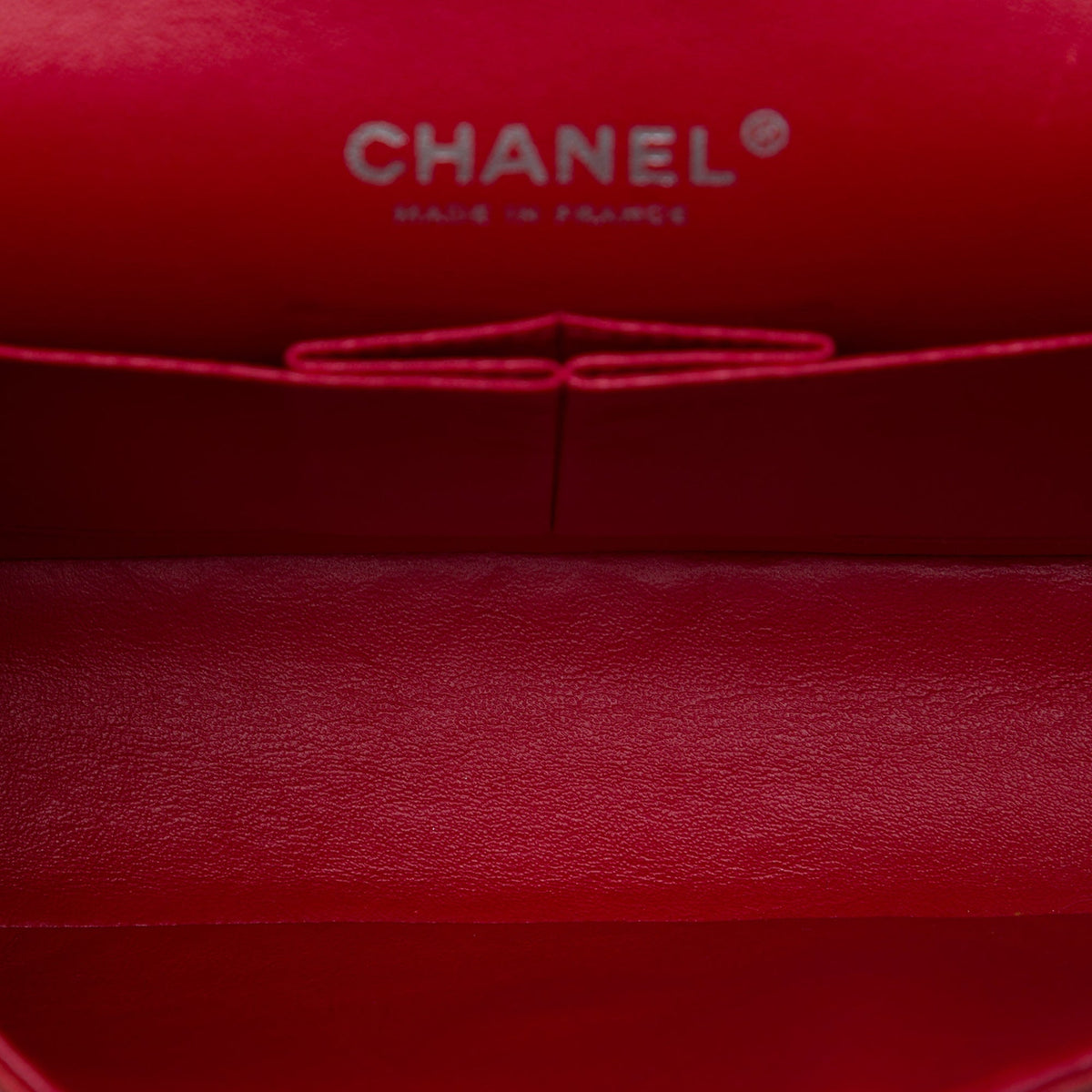 Chanel Medium Classic Lambskin Double Flap — Red