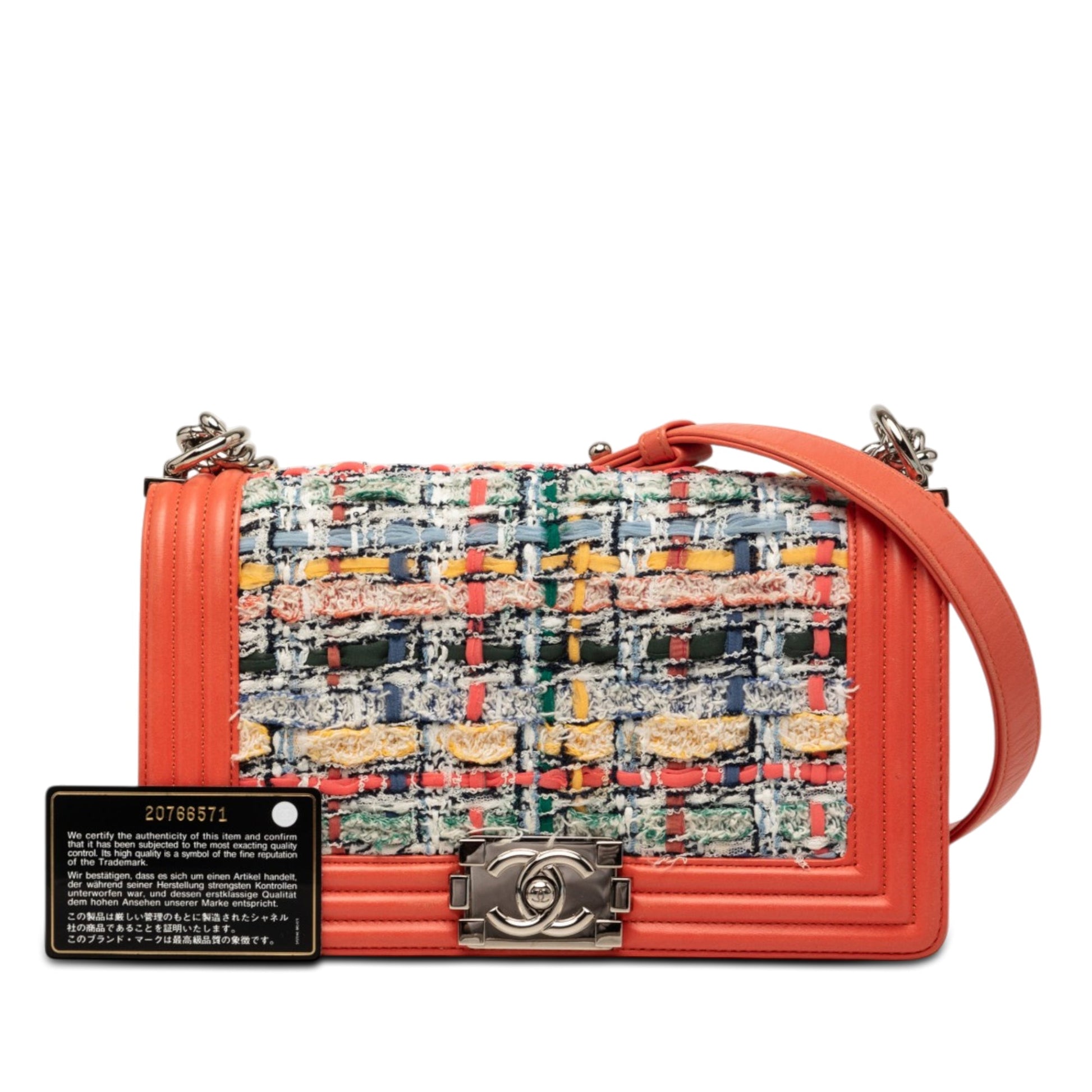 Chanel Medium Tweed and Lambskin Boy Flap