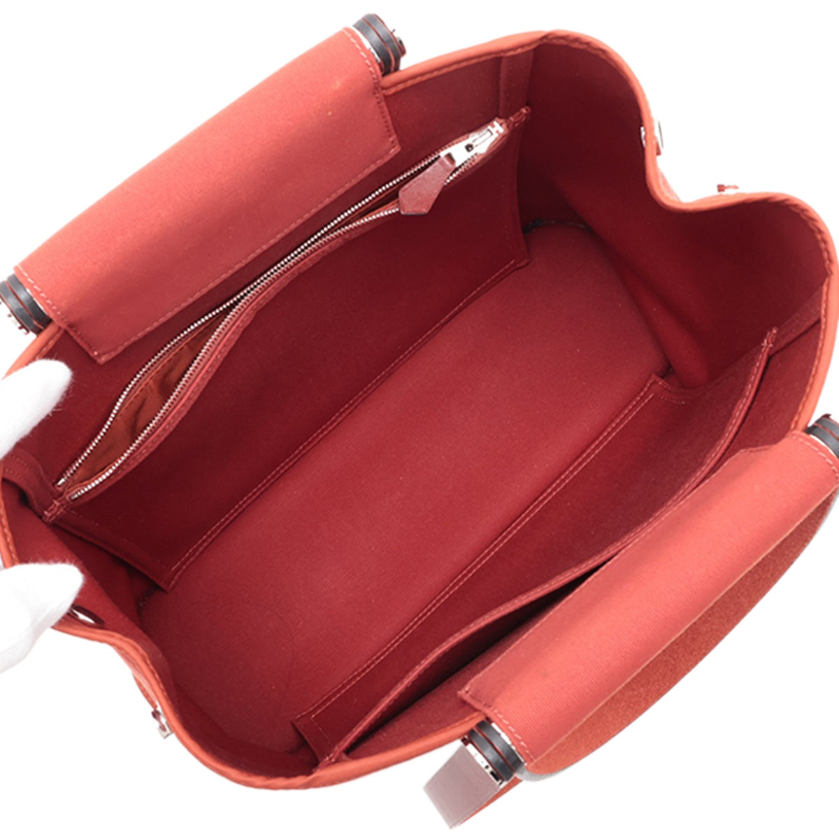 Hermès Toile Cabas Elan PM — Red