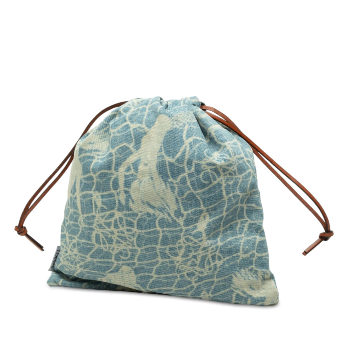 LOEWE Paulas Ibiza Mermaid Denim Drawstring Bag
