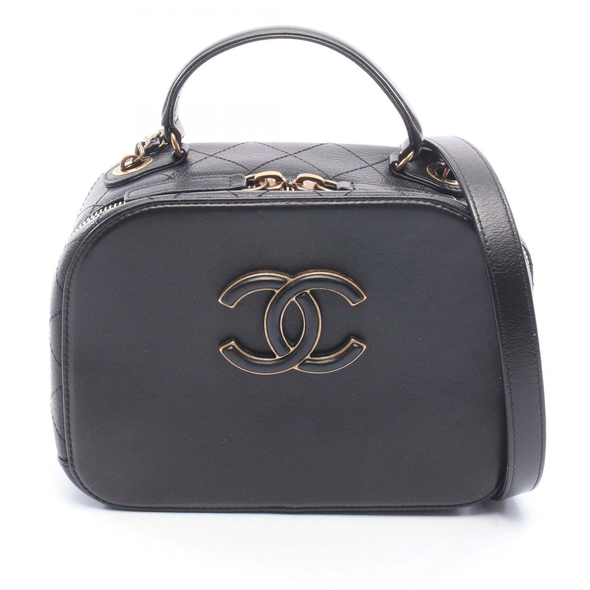 Chanel Goatskin and Quilted Calfskin Coco Curve Vanity Case