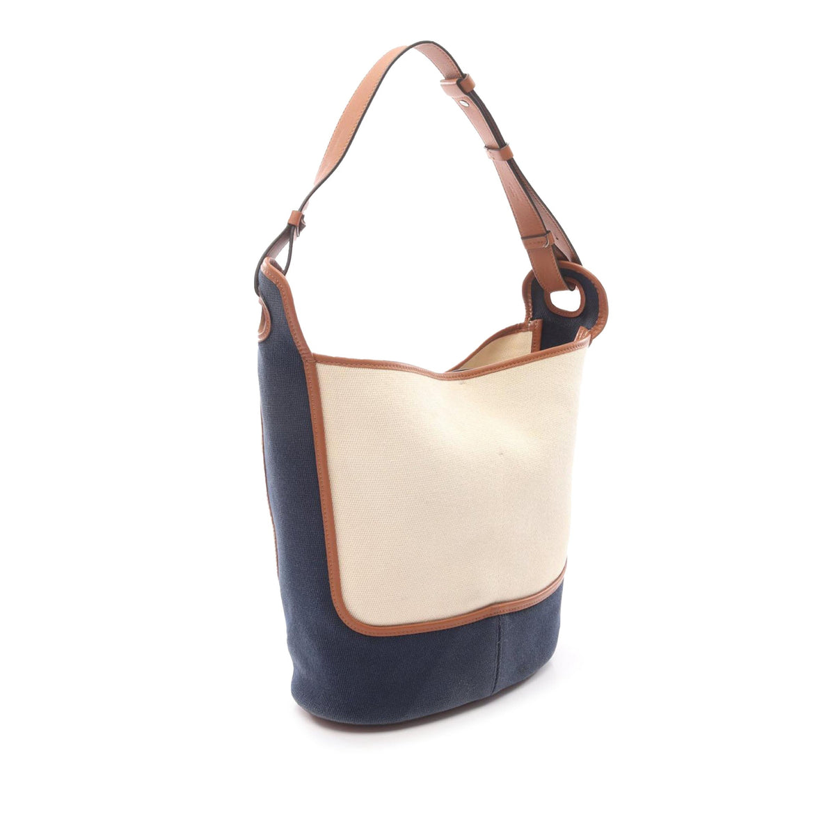 LOEWE Canvas and Leather Anagram Hobo Bag