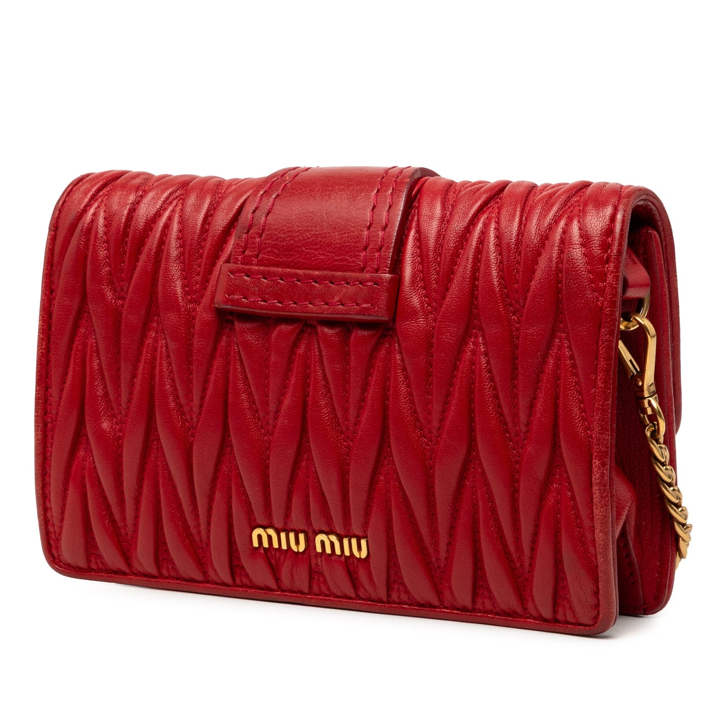 Miu Miu Matelasse Nappa Crystal Embellished Crossbody
