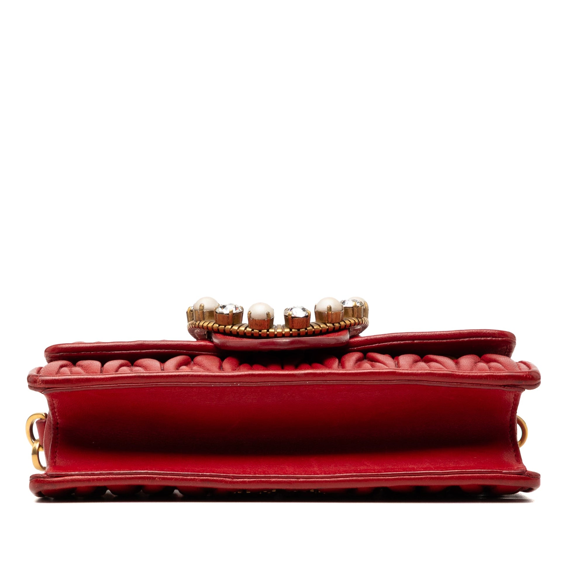 Miu Miu Matelasse Nappa Crystal Embellished Crossbody