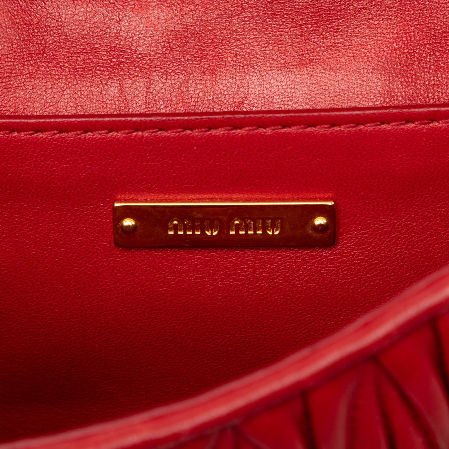 Miu Miu Matelasse Nappa Crystal Embellished Crossbody