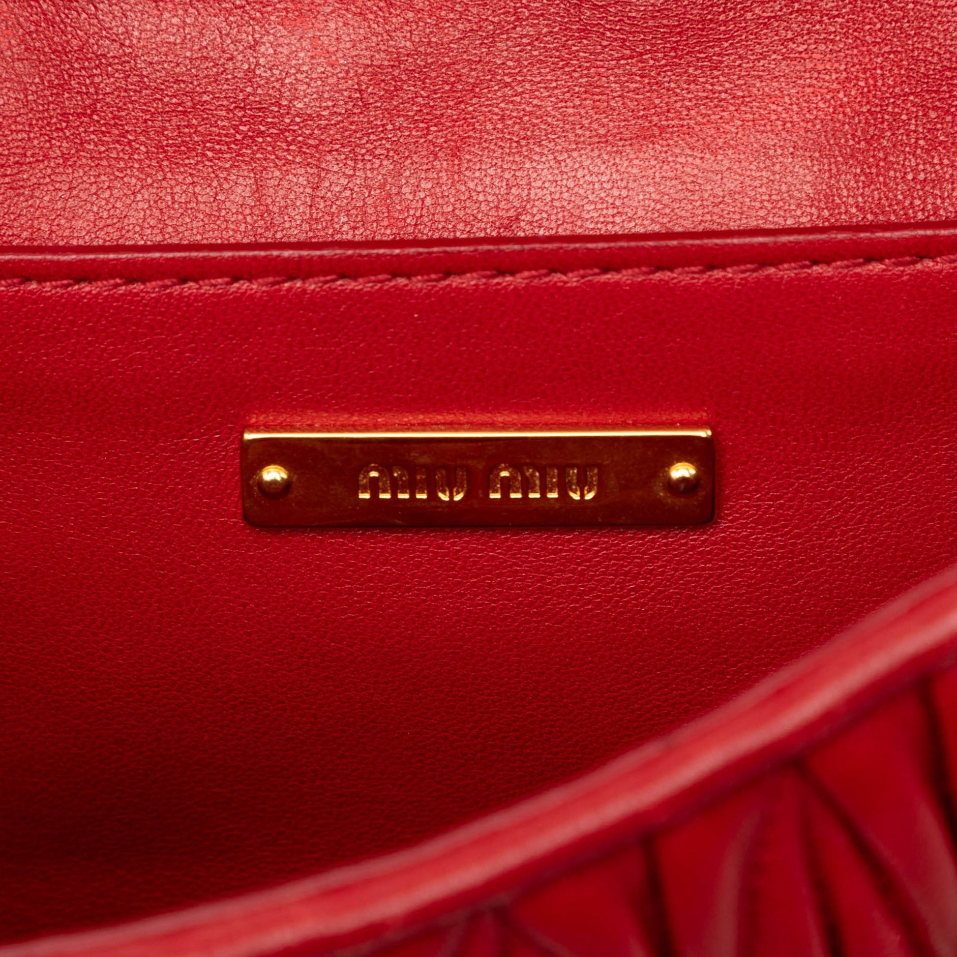 Miu Miu Matelasse Nappa Crystal Embellished Crossbody