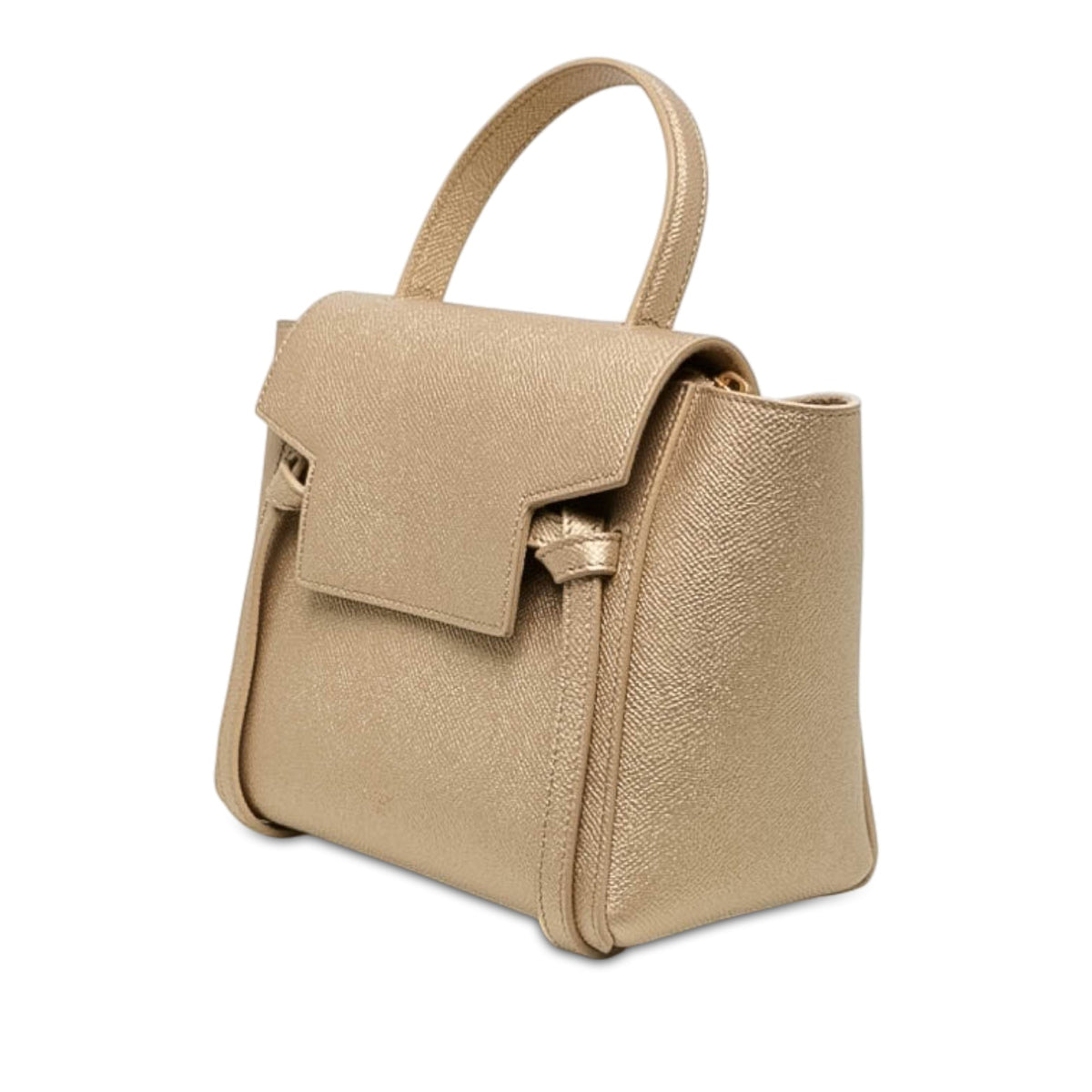Celine Nano Grained Calfskin Belt Bag — Gold