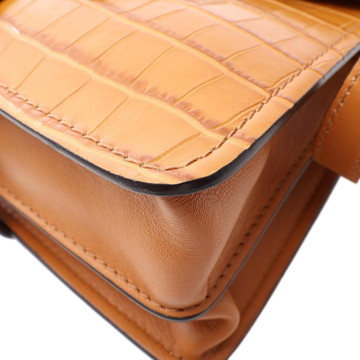 Chloé Crocodile Embossed Aby Satchel