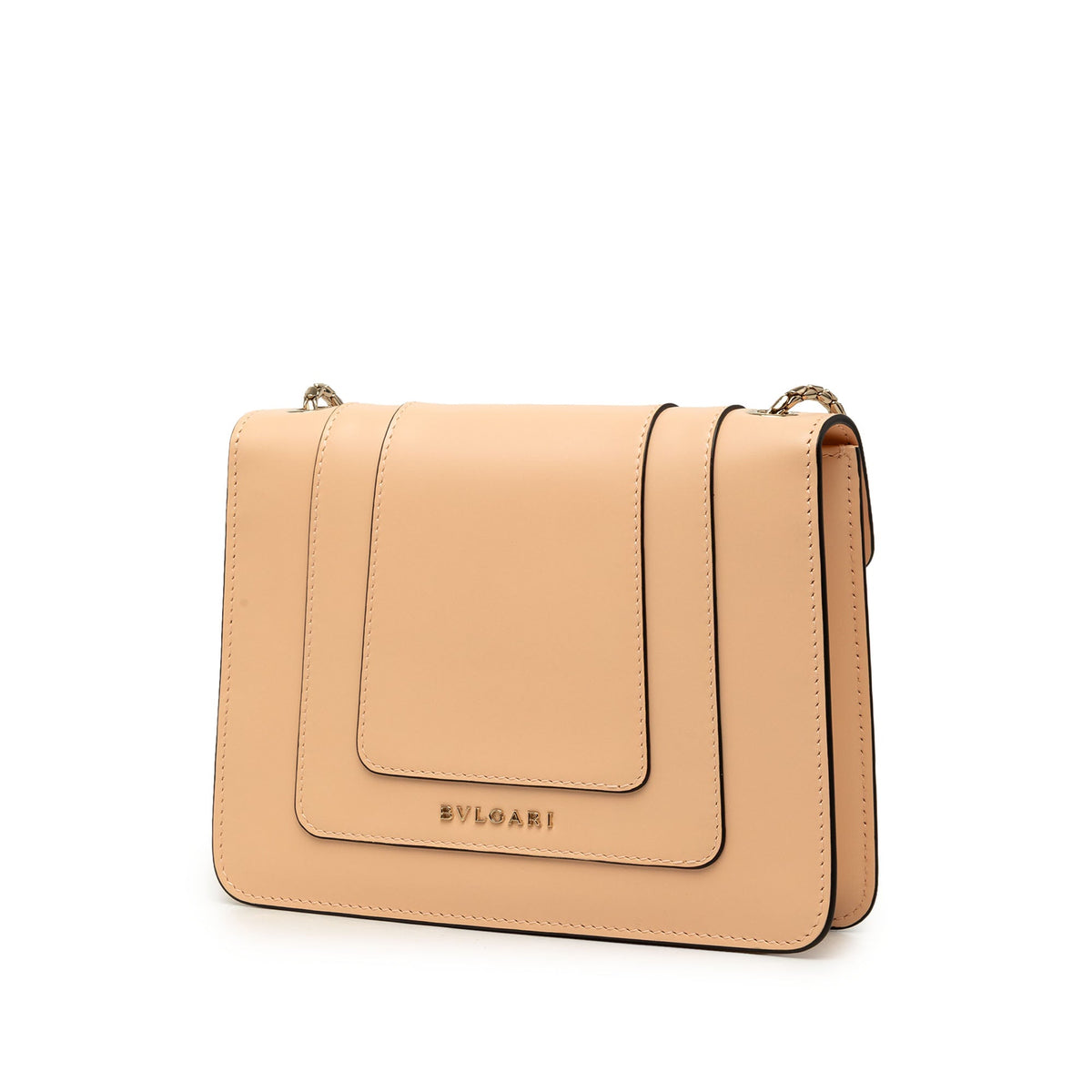 Bvlgari Small Leather Square Serpenti Forever Chain Crossbody