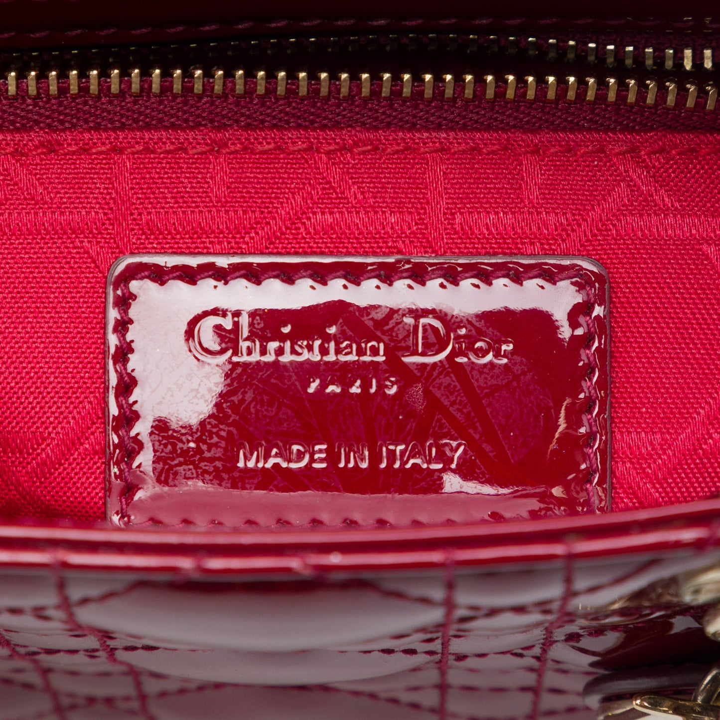 Dior Mini Patent Cannage Lady Dior