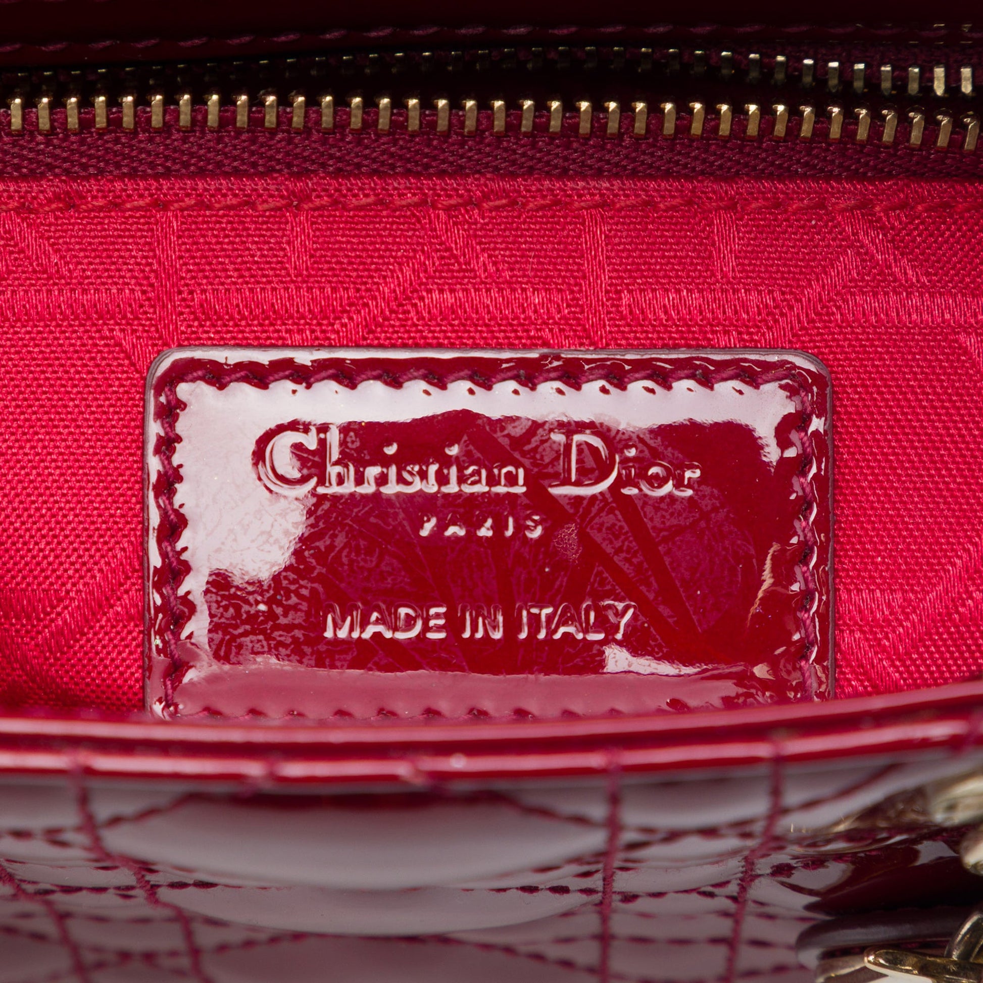 Dior Mini Patent Cannage Lady Dior