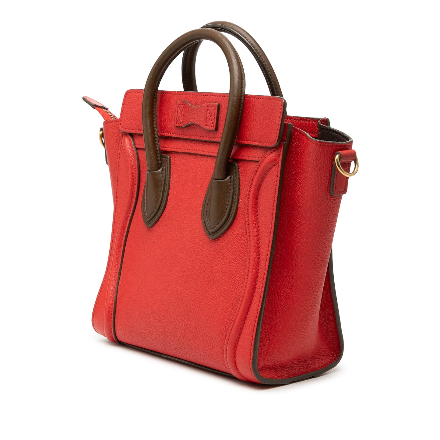 Celine Nano Bicolor Leather Luggage Tote