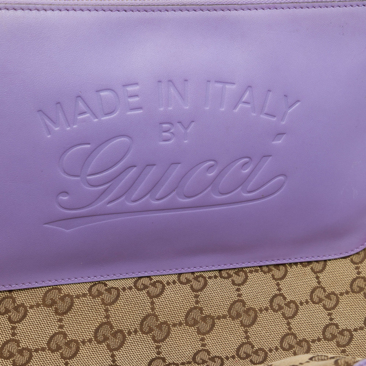 Gucci Medium GG Canvas Craft Tote — Beige