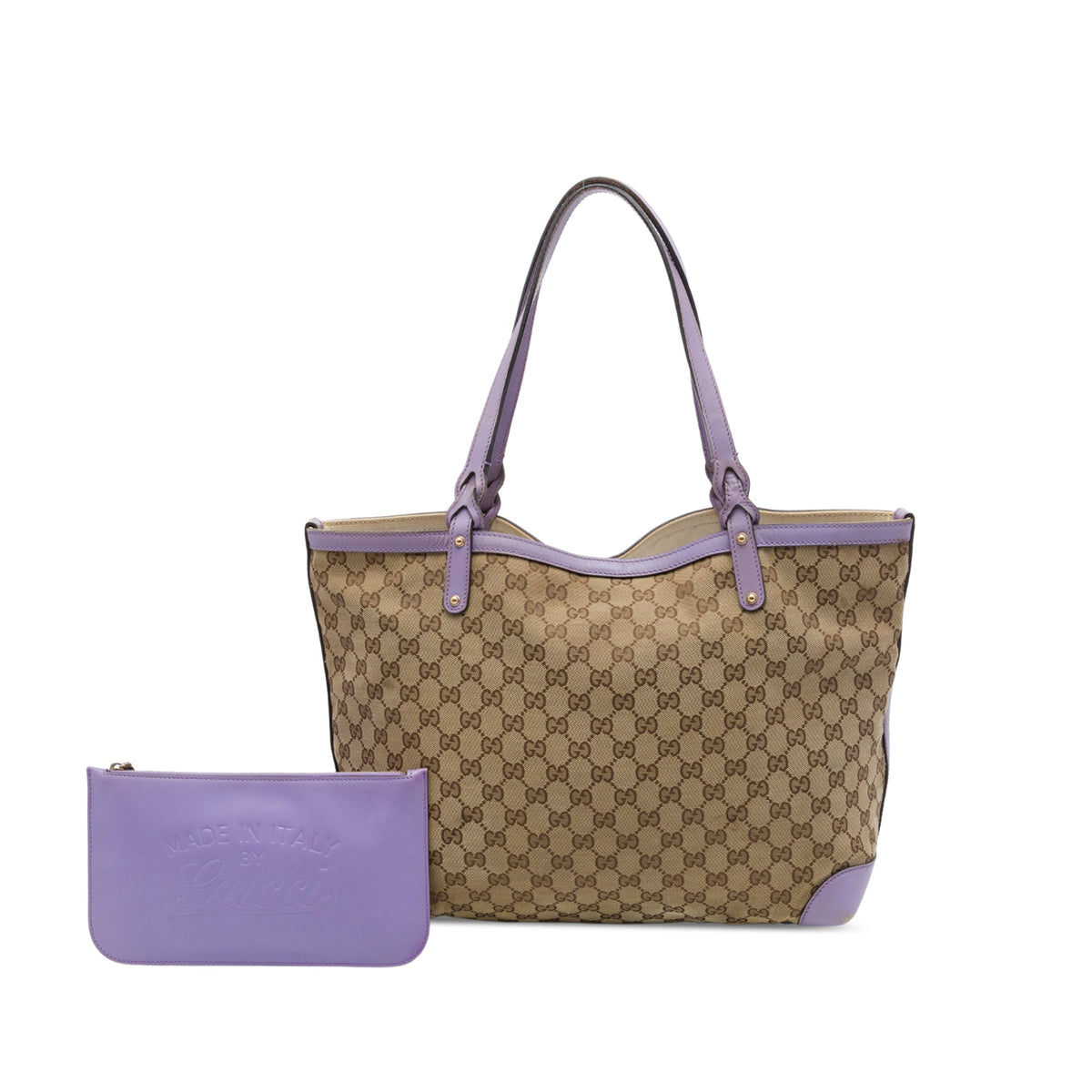 Gucci Medium GG Canvas Craft Tote — Beige