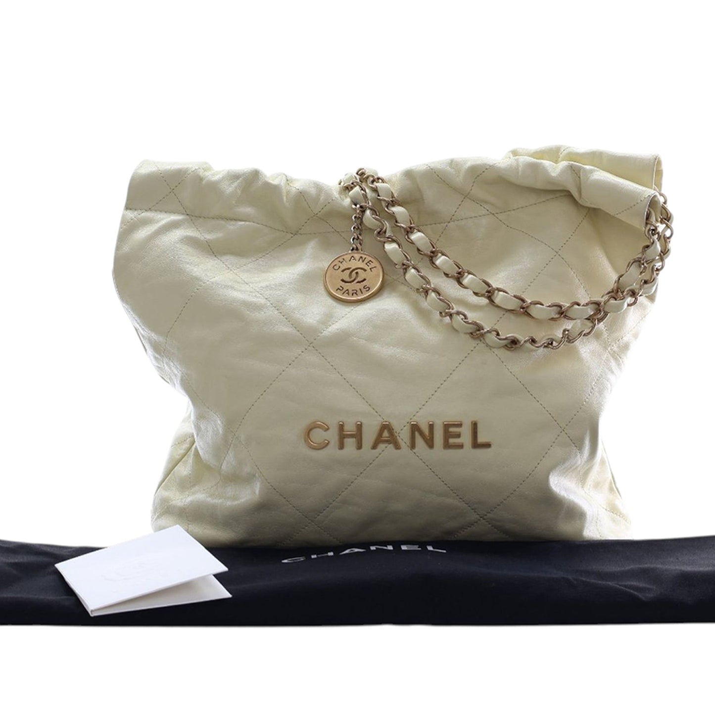 Small Quilted Shiny Calfskin 22 Handbag