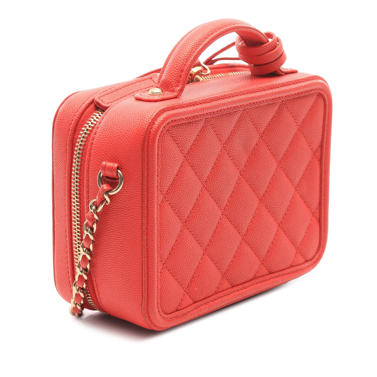 Chanel Small Caviar Filigree Vanity Case
