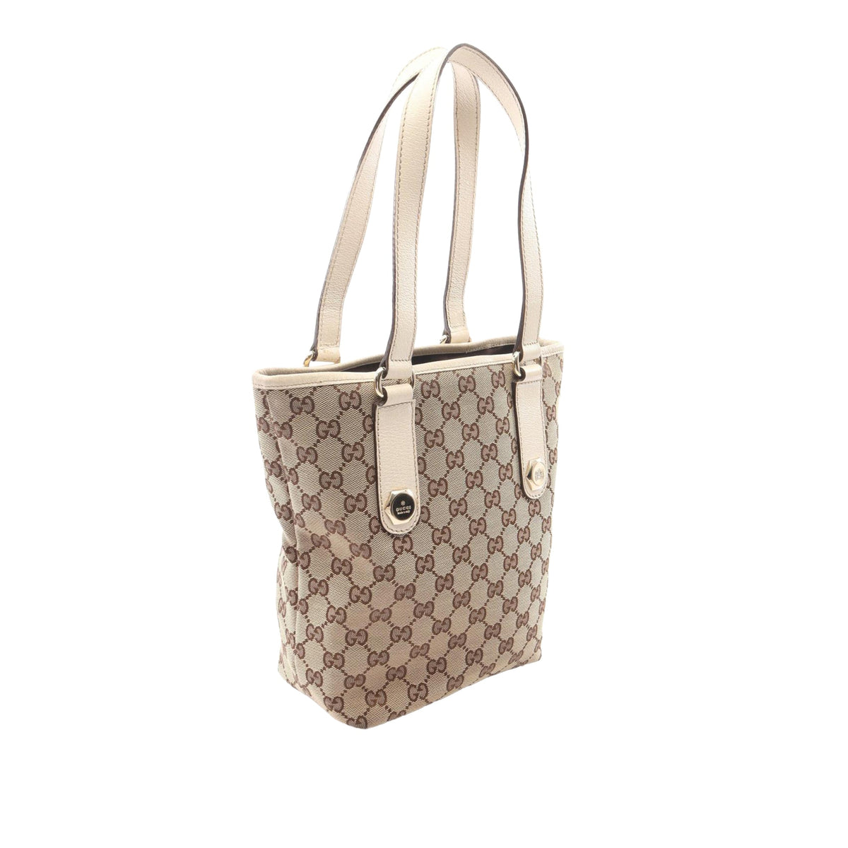 Gucci GG Canvas Charmy Tote — Beige