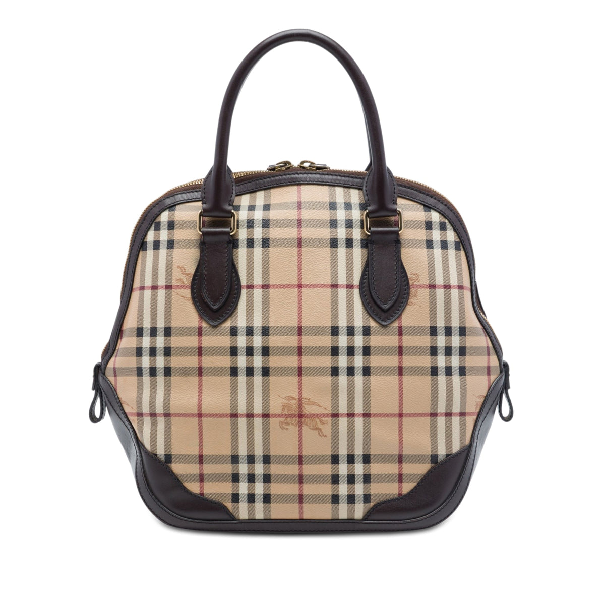 Burberry Medium Haymarket Check Coated Canvas Orchard Bowling Bag