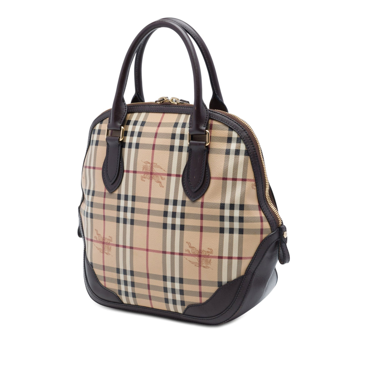 Burberry Medium Haymarket Check Coated Canvas Orchard Bowling Bag