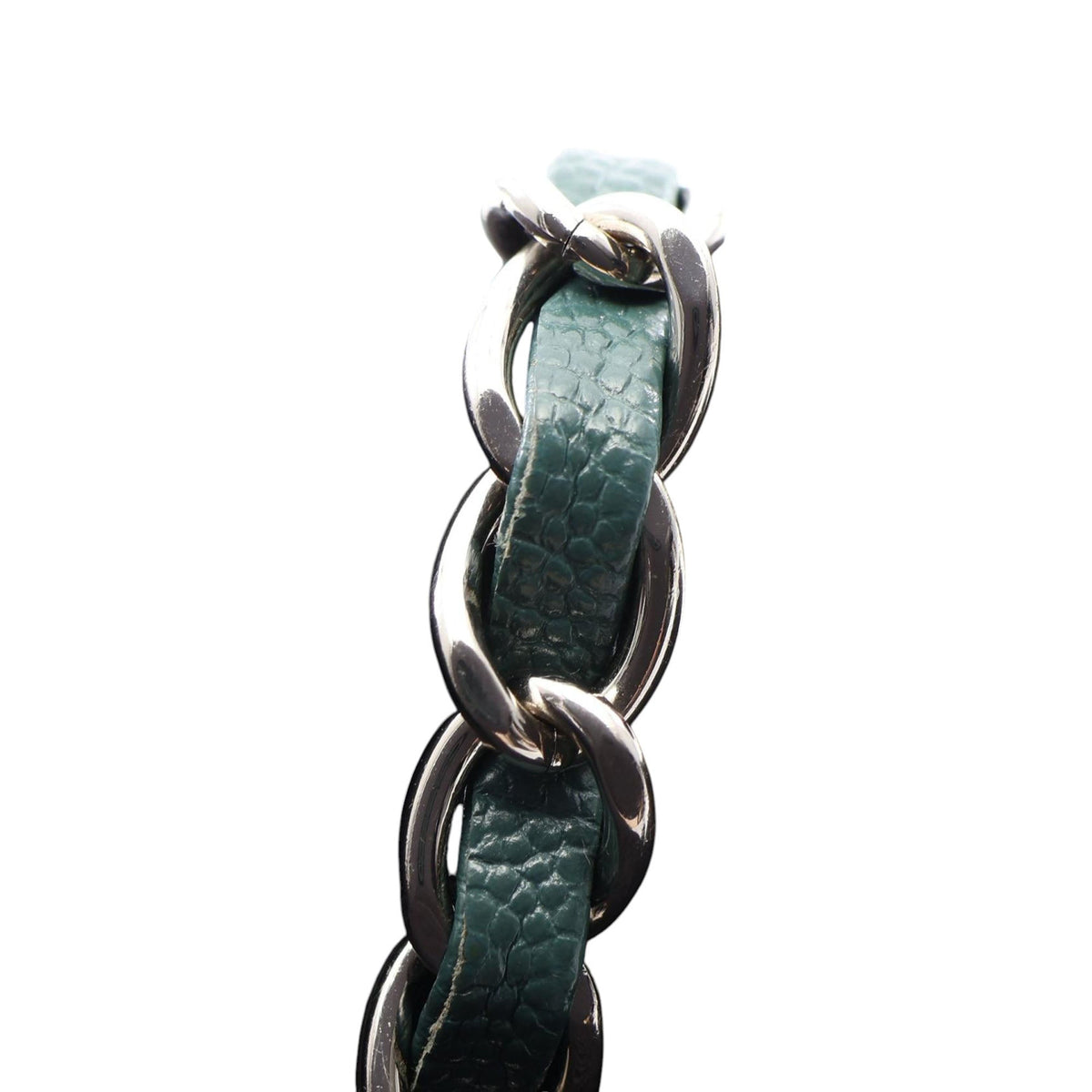 Chanel Mini Square Classic Caviar Single Flap — Green