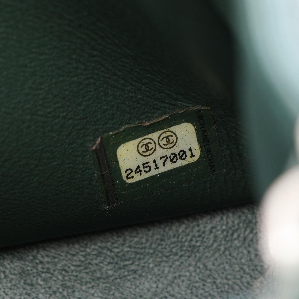 Chanel Mini Square Classic Caviar Single Flap — Green