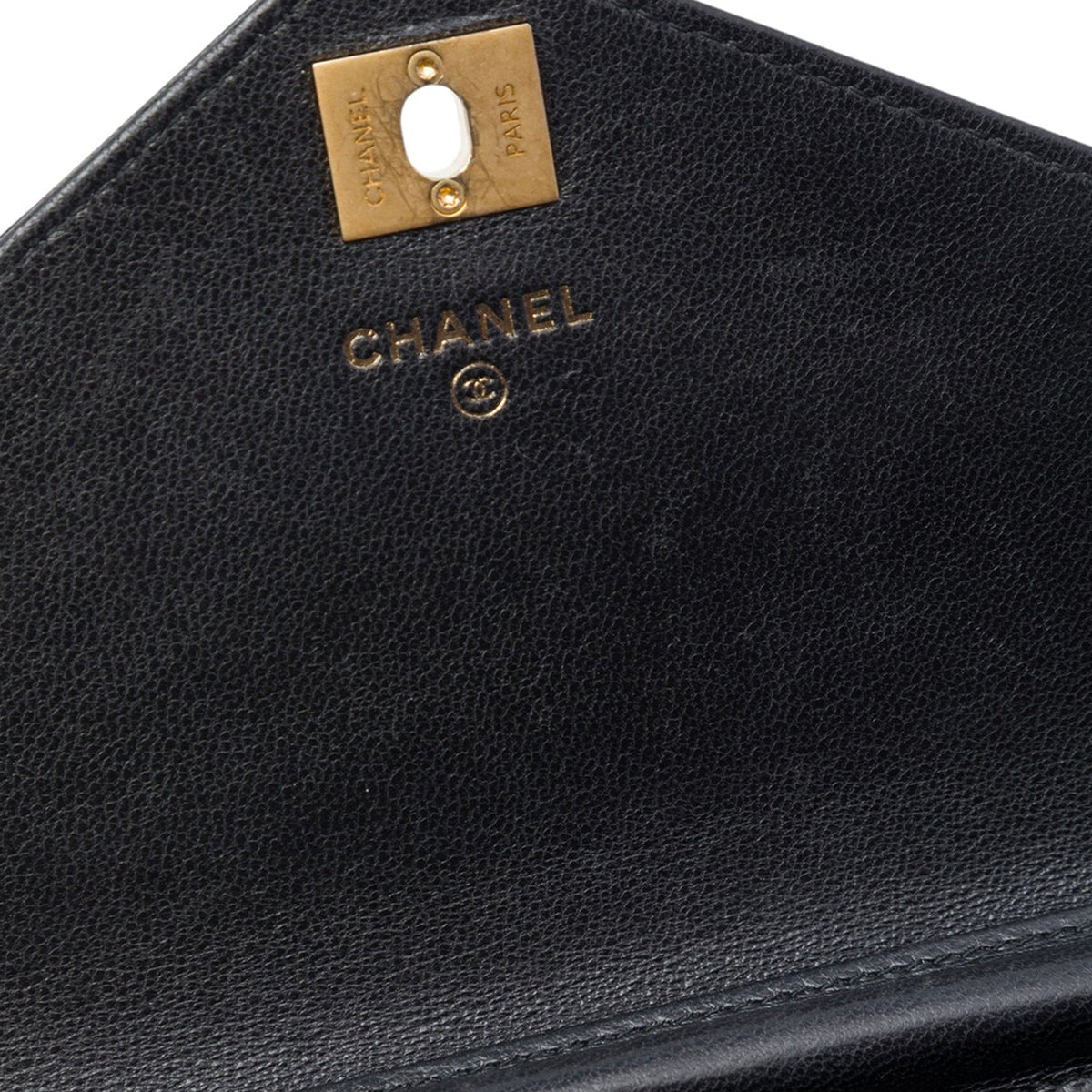 Chanel Reversed Chevron Lambskin Wallet on Chain