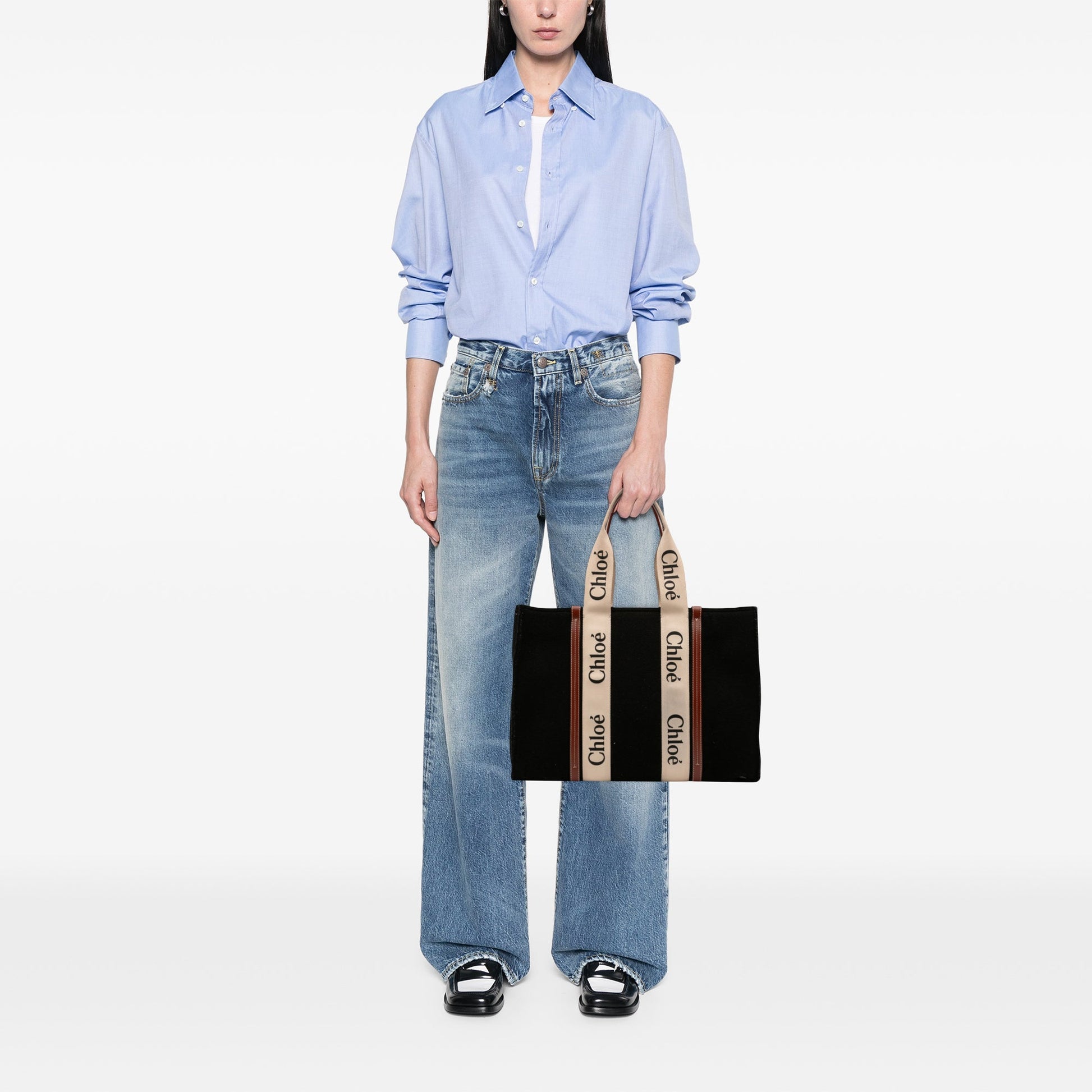 Chloé Large Wool Woody Tote