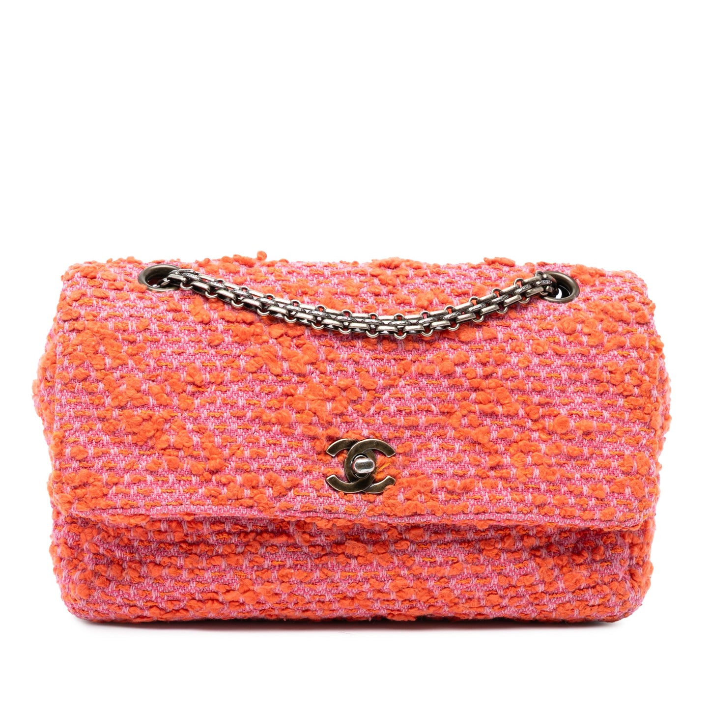 Chanel CC Quilted Tweed Flap
