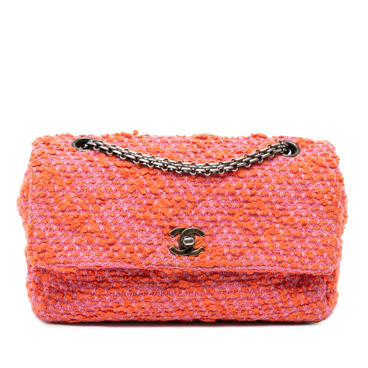 Chanel CC Quilted Tweed Flap