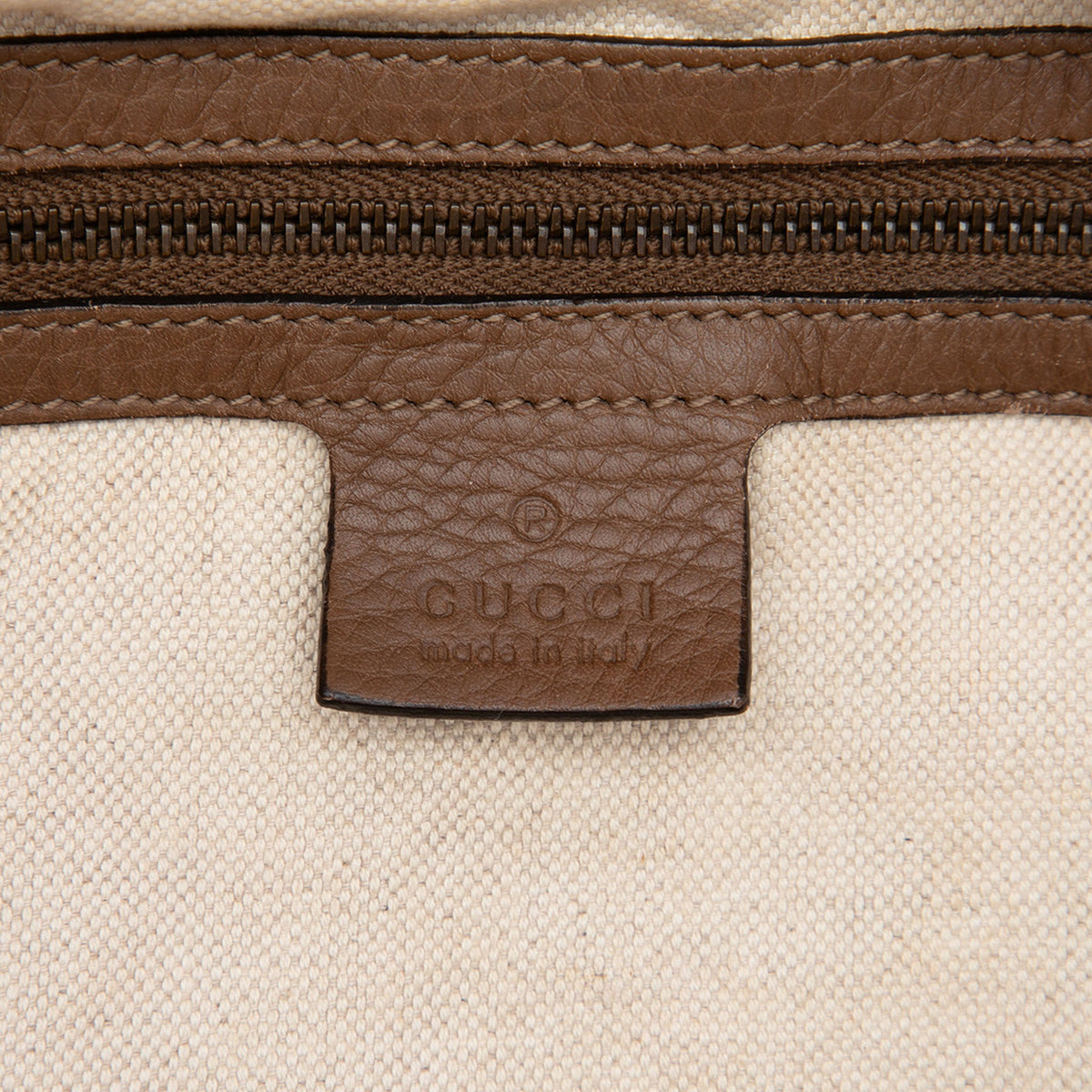 Gucci Calfskin Twill Satchel
